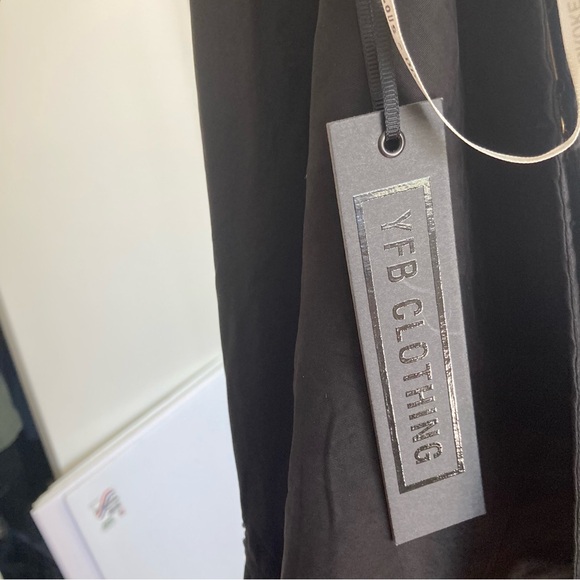 YFB YOUNG FABULOUS & BROKE Elodie Black One Shoulder Maxi Cupro Dress XS - Picture 11 of 16